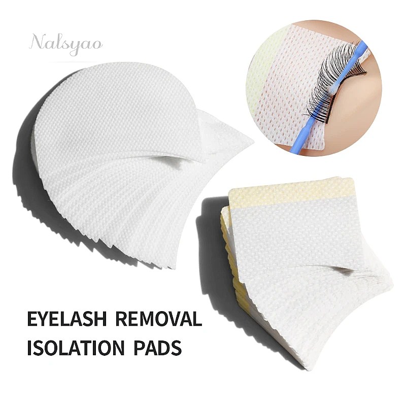 Eyelash Extension Remover Gel - 40Pcs Disposable Cotton Eyelash Patch Sticker