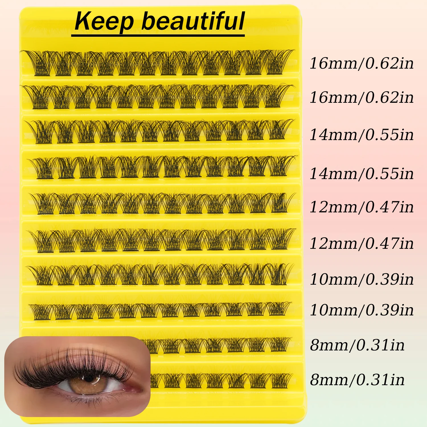 120 PCS Cluster Lashes D Curl  - Eyelash Extension Cluster ulasan dan harga