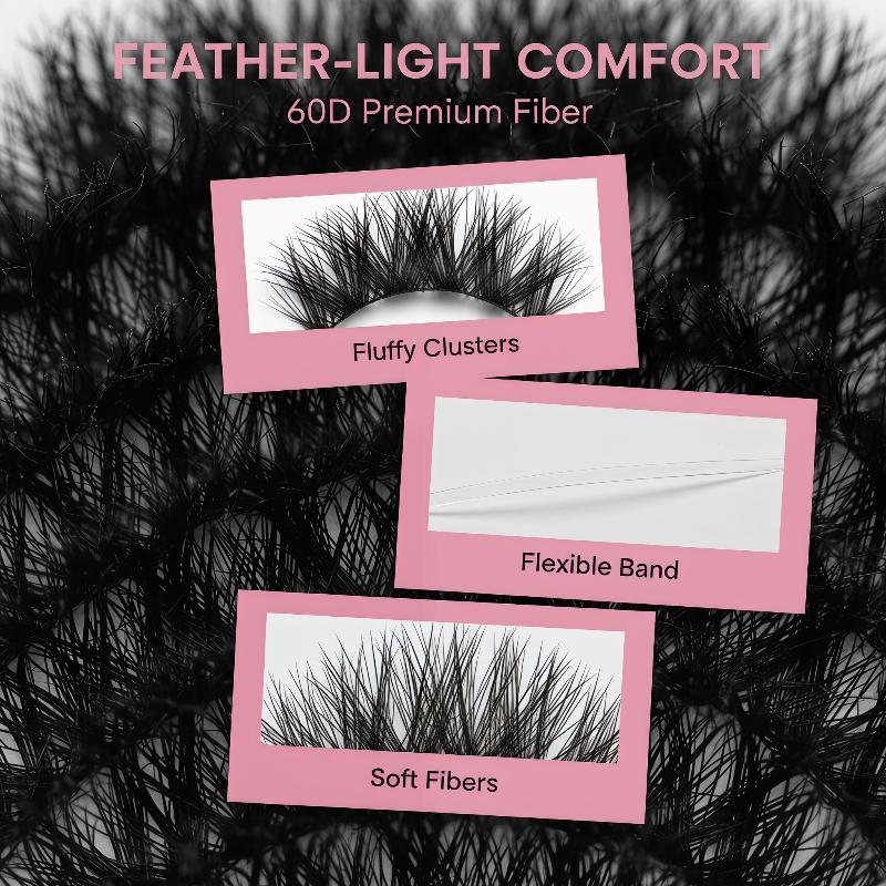 1 Set DIY Individual Eyelashes - Eyelash Extension Cluster ulasan dan harga