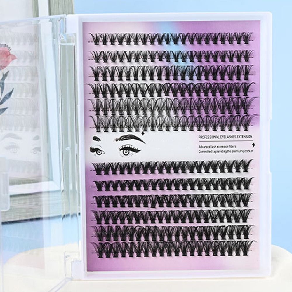 Natural Look False Eyelashes B - Eyelash Extension Cluster ulasan dan harga