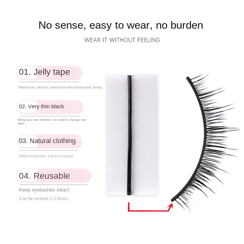 40Pcs/Box Reusable Self-Adhesi - Eyelash Extension No 9 ulasan dan harga