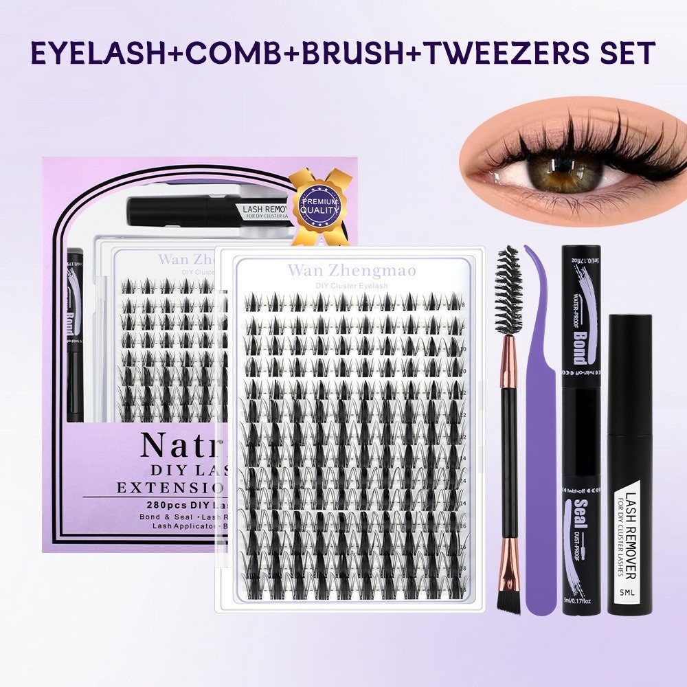 8-18mm Length False Eyelashes  - Eyelash Extension Cluster ulasan dan harga