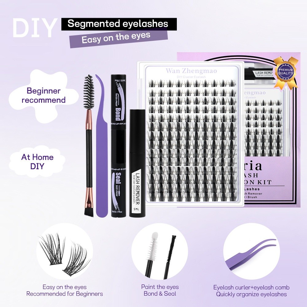 8-18mm Length False Eyelashes  - Eyelash Extension Cluster ulasan dan harga