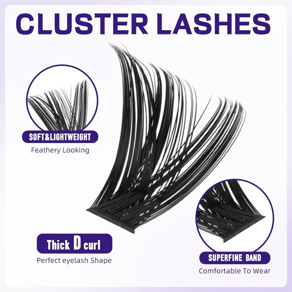 8-18mm Length False Eyelashes  - Eyelash Extension Cluster ulasan dan harga