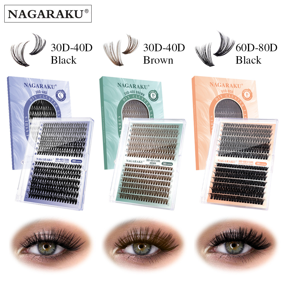 NAGARAKU 30P 40P Cluster False - Eyelash Extension No 9 ulasan dan harga