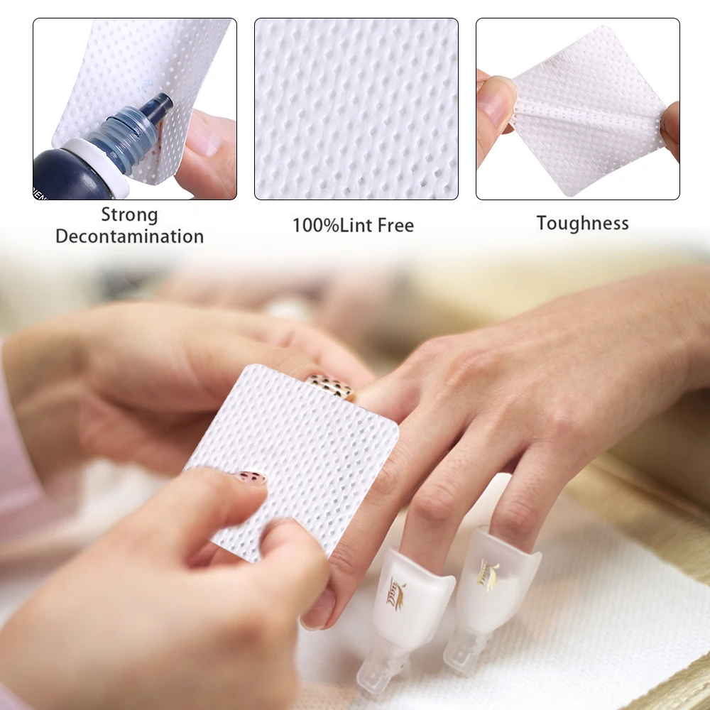 200Pcs Lint-Free Nail Wipes No - Eyelash Extension Remover Gel ulasan dan harga